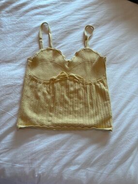 Yellow Aritzia Knit Top Brand Wilfred Size S